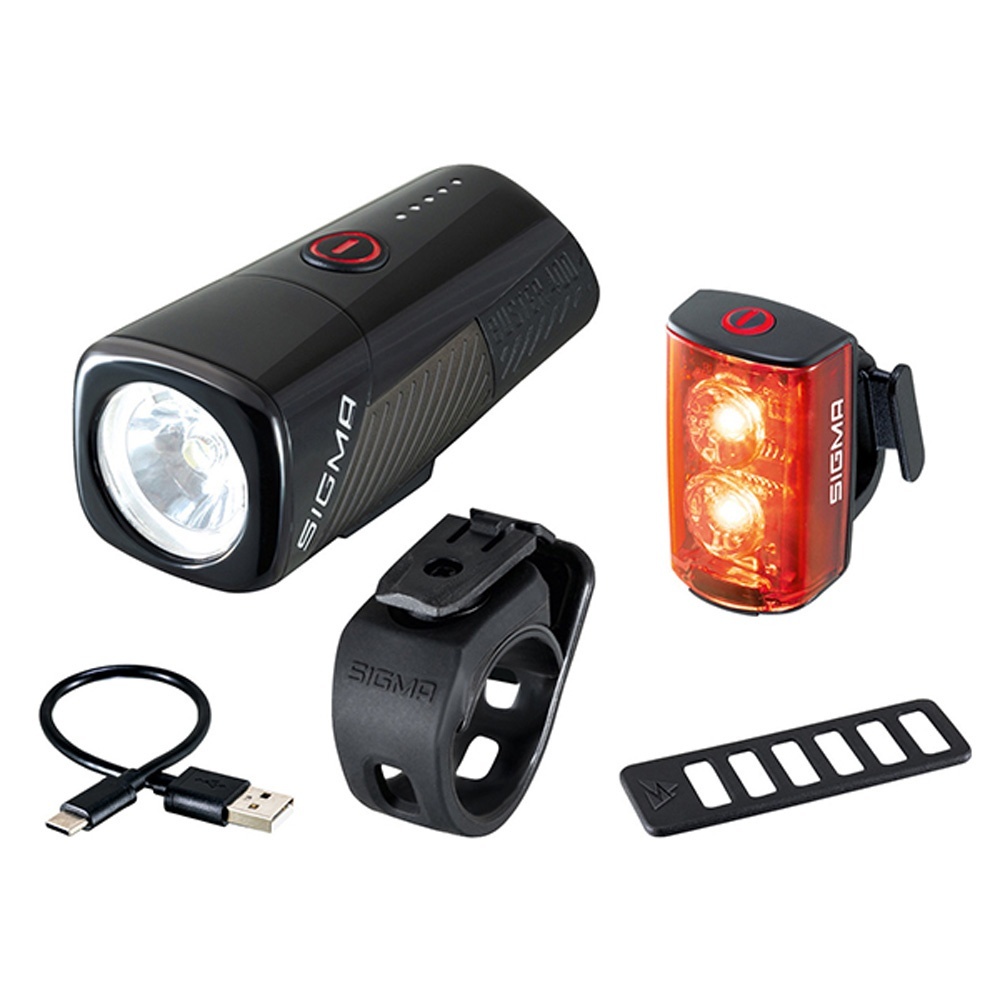 Kit éclairage Sigma Buster 400 + Buster RL80 USB 5 Modes