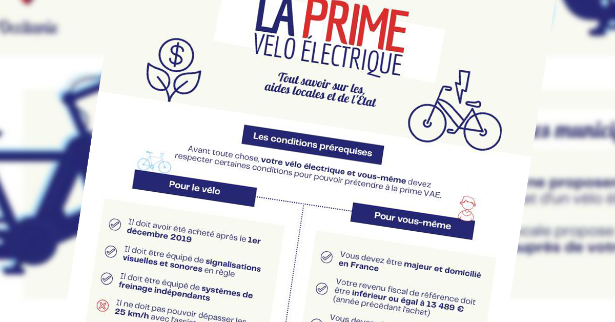 La prime vélo électrique