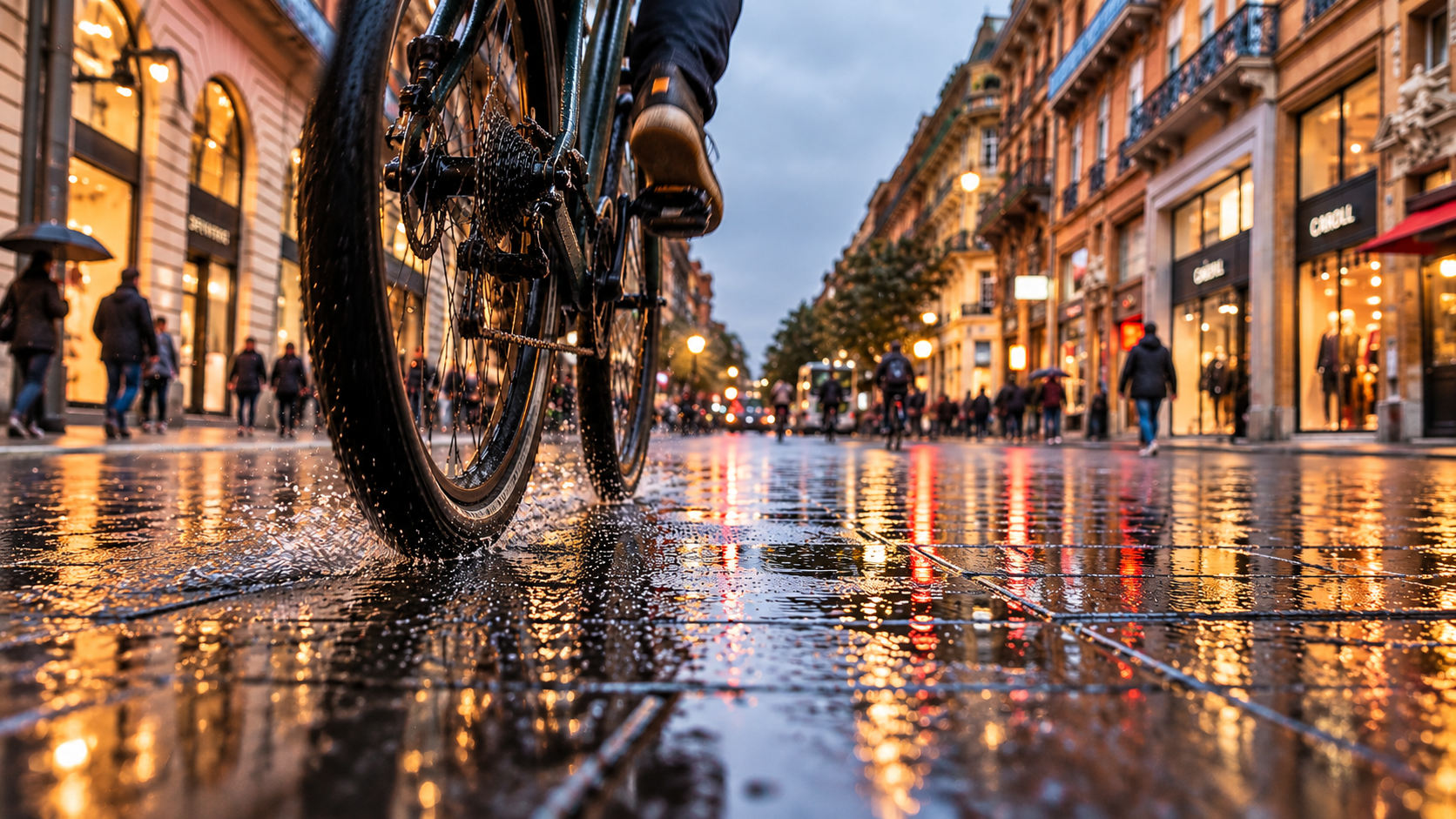 Vélo sous la pluie à Toulouse : comment continuer à rouler sereinement ?